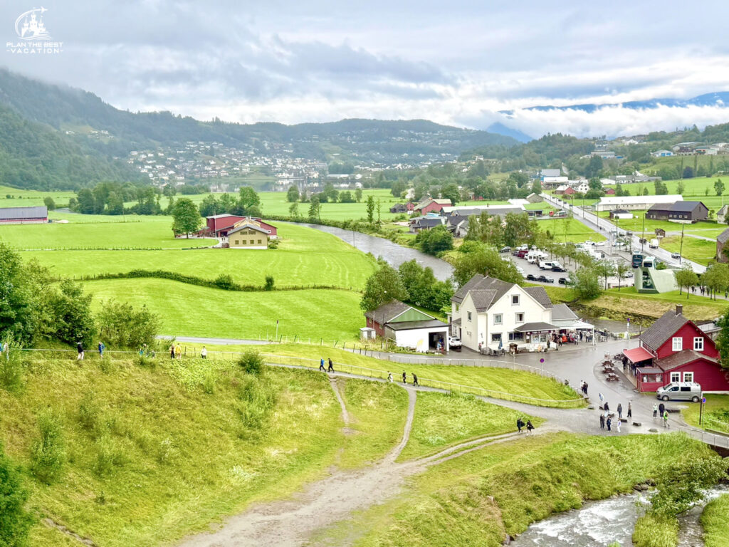 charming town near Steinsdalsfossen Waterfall