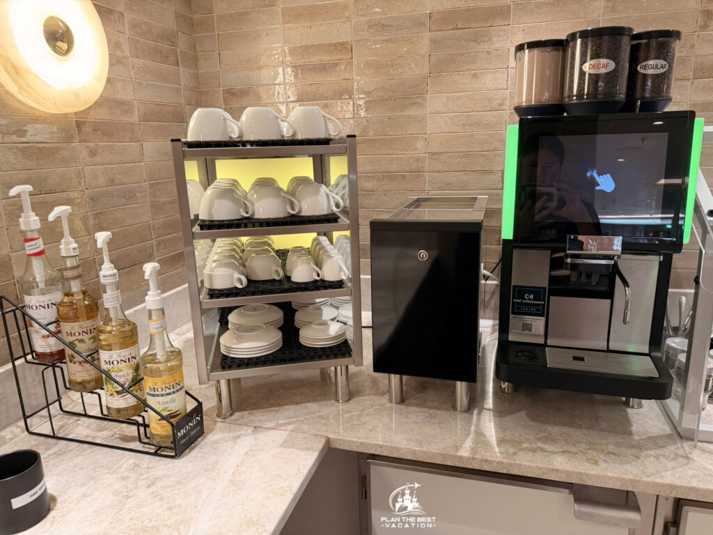 disney concierge perk fancy coffee and syrupts