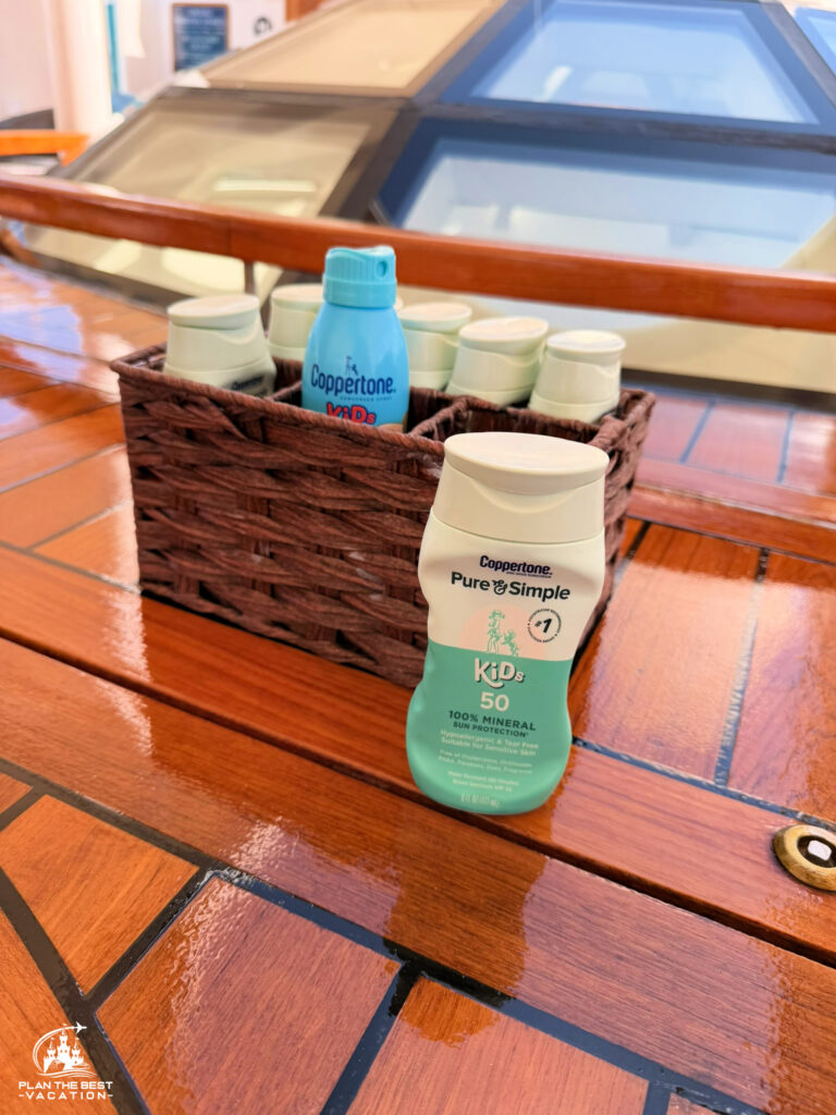 free sunscreen for concierge guets