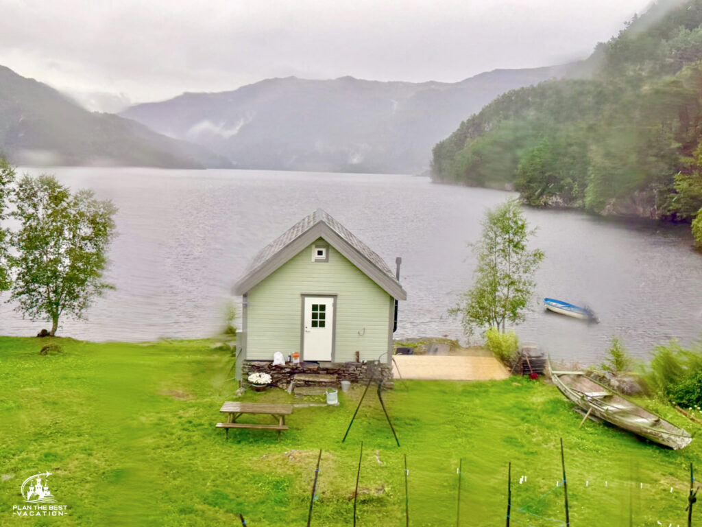 scenic drive from Bergen Norway to Hardangerfjord